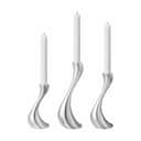Georg Jensen Kronelysestage Cobra Lysestage - 3 stk. i Mat/Stål, 1