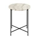 CASA Living Sideborde Avila Hjørnebord i Hvid Guangxi/mat sort, H45 x Ø42 cm, 1