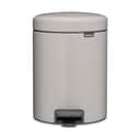 Brabantia Toiletspande NewIcon Pedalspand i Soft Grey, 5 L, 1
