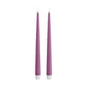 Deluxe Homeart LED-lys Real Flame LED Kertelys m. lak - 2 stk. i Magenta , 28 cm, 1