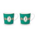 PIP Studio Krus og kopper med hank Love Birds Krus - 2 stk. i Emerald, 300 ml, 1