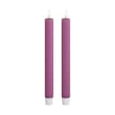 Deluxe Homeart LED-lys Real Flame LED Kronelys - 2 stk. i Magenta , 24 cm, 1