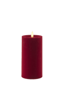 Sirius LED-lys Sille Velour LED Bloklys i Rød, 15 cm, 1