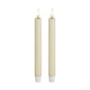 Deluxe Homeart LED-lys Real Flame LED Kertelys - 2 stk. i Creme, 14 cm, 1