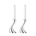 Georg Jensen Kronelysestage Cobra Lysestagesæt - 2 stk. i Blank/Stål, 16 cm, 1
