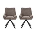 CASA Living Spisebordsstole Eddie Spisebordsstol - 2 stk i Brun/mat sort, 1