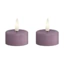 Deluxe Homeart LED-lys Real Flame LED Fyrfadslys - 2 stk. i Lys lilla, 1