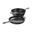 Lodge Cast Iron Gryder Classic Combo Cooker Stegepande i sort, 1