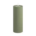 Deluxe Homeart LED-lys Real Flame LED Udendørs Bloklys i Støvet Grøn, H20 x Ø7,5 cm, 1