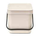 Brabantia Spande uden pedal Sort & Go Affaldsspand i Soft Beige, 6 L, 1