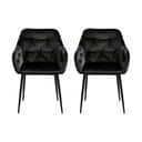CASA Living Spisebordsstole Brooke Spisebordsstol - 2 stk. i gråbrun/sort, 1