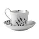 Royal Copenhagen Krus og kopper med hank Sort Mega Riflet Kaffekop i Sort/hvid, 24 cl, 1
