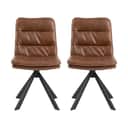 CASA Living Spisebordsstole Dean Spisebordsstol - 2 stk i Cognac, 1