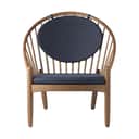 FDB Møbler Lænestole J166 Jørna Lænestol i Dark blue/røget, 1
