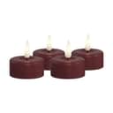 Deluxe Homeart LED-lys LED Fyrfadslys - 4 stk. i Bordeaux, 1