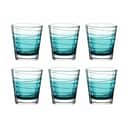 Leonardo Vandglas Vario Vandglas - 6 stk. i Klar/turkis, 25 cl, 1