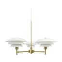 Dyberg Larsen Pendler DL20 Lysekrone i Opal/ Messing, 50 cm, 1