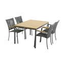Mandalay Havemøbelsæt Toscana & Ravello Havemøbelsæt - 5 dele i Antracit, Bord (L 132 cm) med 4 stole, 1