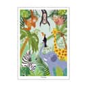 Poster&Frame Til børneværelset Plakat - Jungledyrene i Multifarvet, 1