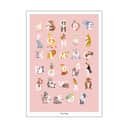 Poster&Frame Plakater Plakat - ABC i Lyserød, B29,7 x L42 cm, 1