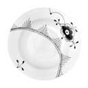 Royal Copenhagen Dybe tallerkener Sort Mega Riflet Dyb Tallerken #1 i Sort/hvid, Dyb Tallerken #1   x Ø21 cm, 1
