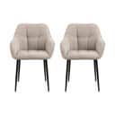 CASA Living Spisebordsstole Brenda Spisebordsstol - 2 stk. i beige/sort, 1