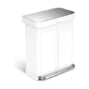 Simplehuman Pedalspande Dual Pedalspand i Hvid, 1