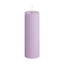 Deluxe Homeart LED-lys Real Flame LED Bloklys i Lavendel, 15 cm, 1