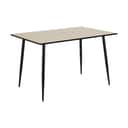 CASA Living Spiseborde Wilma Spisebord i Hvidvasket vild eg/mat sort, B120 x L80 cm, 1