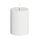 Deluxe Homeart LED-lys Unique LED Bloklys i Hvid, H10 x Ø7,5 cm, 1