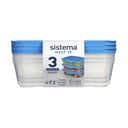 Sistema Opbevaringsbokse Nest It Meal Prep Opbevaringsboks - 3 stk. i Marine blue, 1.5 L, 1