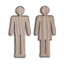 Minifabrikken Vægdekoration Piktogram - Dame & Mand i Træ, 1