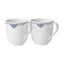 Royal Copenhagen Krus og kopper med hank Prinsesse Krus - 2 stk. i Koboltblå/hvid, 37 cl, 1