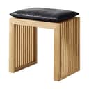 cinas Skamler Rib Skammel inkl. sort hynde i Bambus/sort, 1