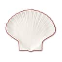 ByOn Kagetallerkener Sea collection Musling Tallerken i White/red, 16 cm, 1