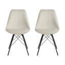 CASA Living Spisebordsstole Eris Spisebordsstol - 2 stk. i sandfarvet, 1