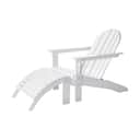 cinas Loungestole Adirondack Loungestol m. fodskammel i Hvid, 1