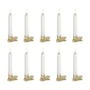 Deluxe Homeart Lysholdere og juletræslys LED Juletræslys - 10 stk. i Hvid/guldfarvet, 1