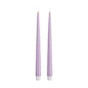 Deluxe Homeart LED-lys Real Flame LED Kertelys m. lak - 2 stk. i Lavendel, 28 cm, 1