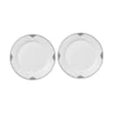 Royal Copenhagen Middagstallerkener Sort Riflet Blonde Middagstallerken - 2 stk. i Sort/hvid, 1