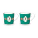 PIP Studio Krus og kopper med hank Love Birds Krus - 2 stk. i Emerald, 190 ml, 1
