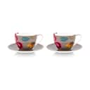 PIP Studio Krus og kopper med hank Blooming Tales Kop m. underkop - 2 stk. i Khaki, 1