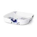 Royal Copenhagen Ovnfaste fade Blå Mega Riflet Fad i Koboltblå/hvid, B25 x L25 cm, 1