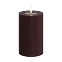 Deluxe Homeart LED-lys Real Flame LED Bloklys i Mørk Bourgogne, 12,5 cm, 1