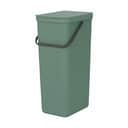 Brabantia Spande uden pedal Sort & Go Affaldsspand i Grøn, 40 L, 1