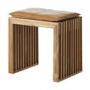 cinas Skamler Rib Skammel inkl. brun hynde i Teak/brun, 1