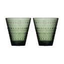 Iittala Vandglas Kastehelmi Vandglas - 2 stk. i Pine Green, 30 cl, 1