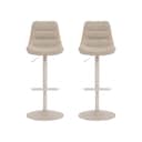 CASA Living Barstole Adisa Barstol - 2 stk. i Beige/beige stel, 1