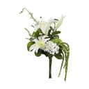 everbloom Kunstige blomster Kunstig Real Touch Blomsterbuket i Hvid/grøn, 1