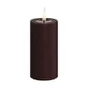 Deluxe Homeart LED-lys Real Flame LED Bloklys i Mørk bourgogne, 10 cm, 1